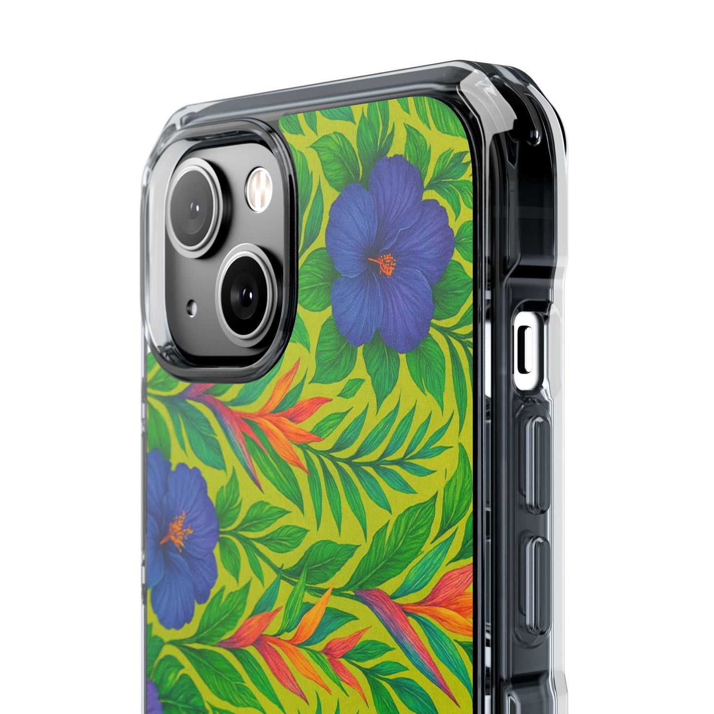Midnight Flower Lime Magnetic Clear Phone Case, Many Models