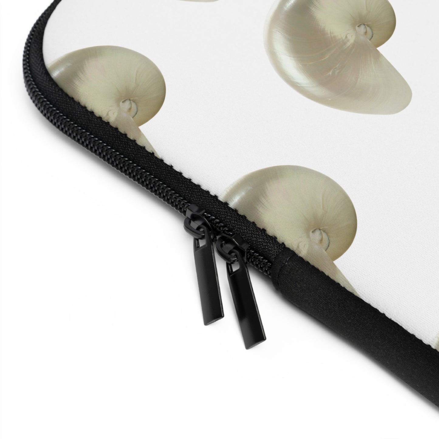 Tropical Laptop Sleeve, 5 Sizes - Perfect for Beach Lovers & Students / Lustrous White Nautilus Shell, White