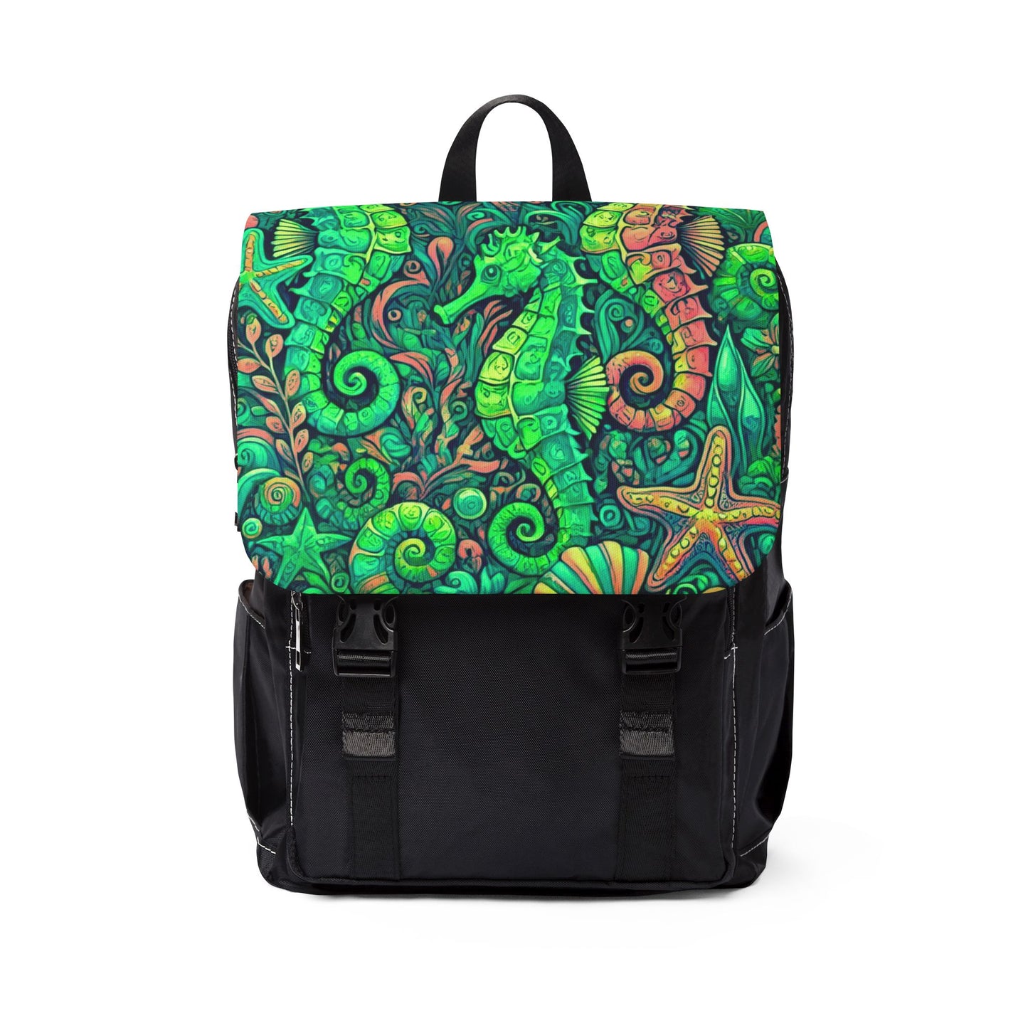 Seahorse Trio/Hot Lime Casual Backpack - Perfect for Everyday Adventures