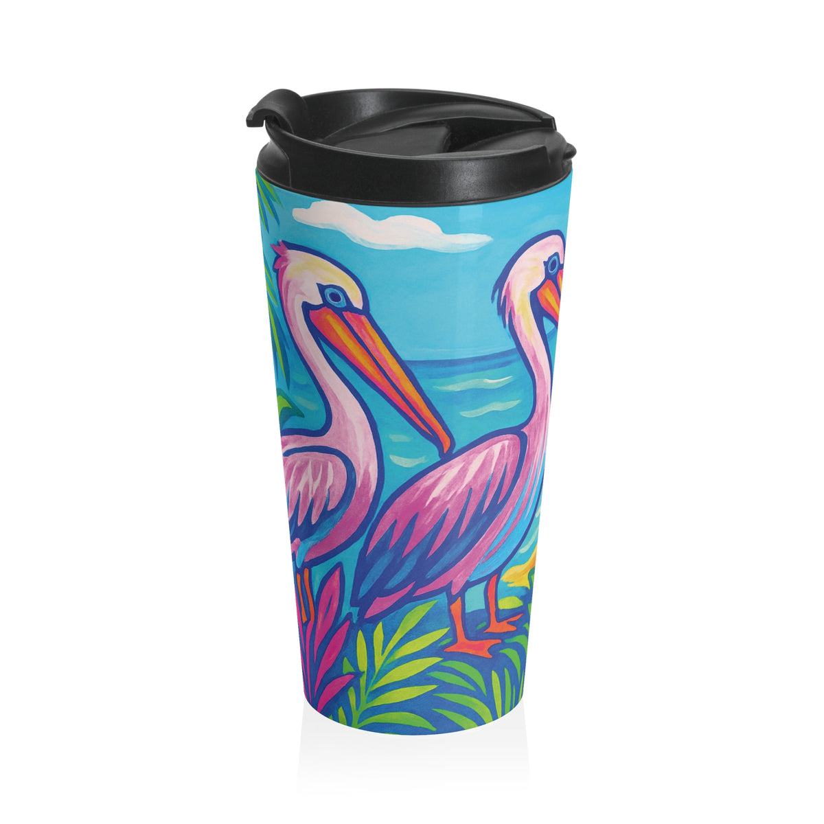 15 oz. Stainless Steel Travel Mug / Pelican Party