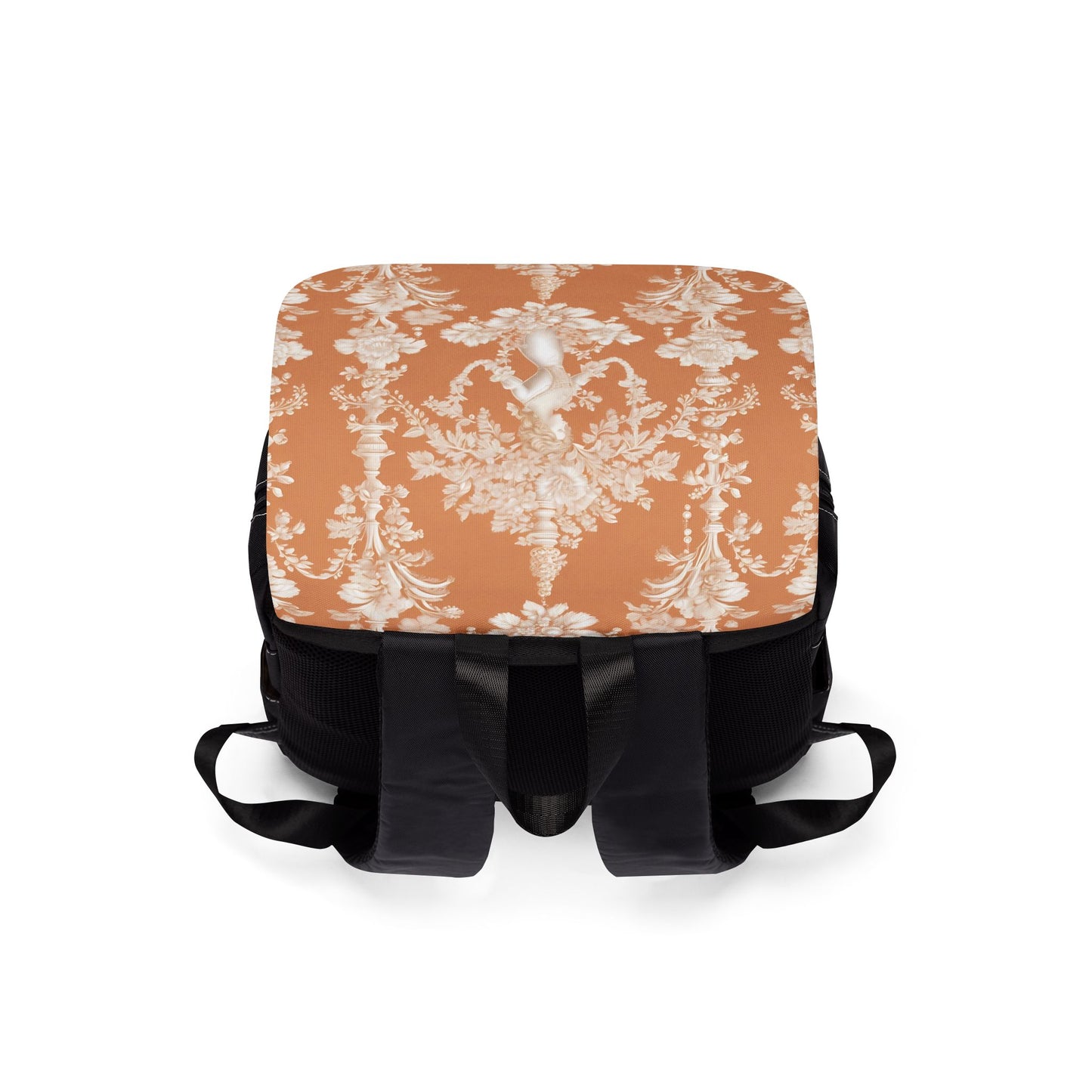 Tropical Casual Backpack - Perfect for Everyday Adventures / Pearl Lady Toile, Melon