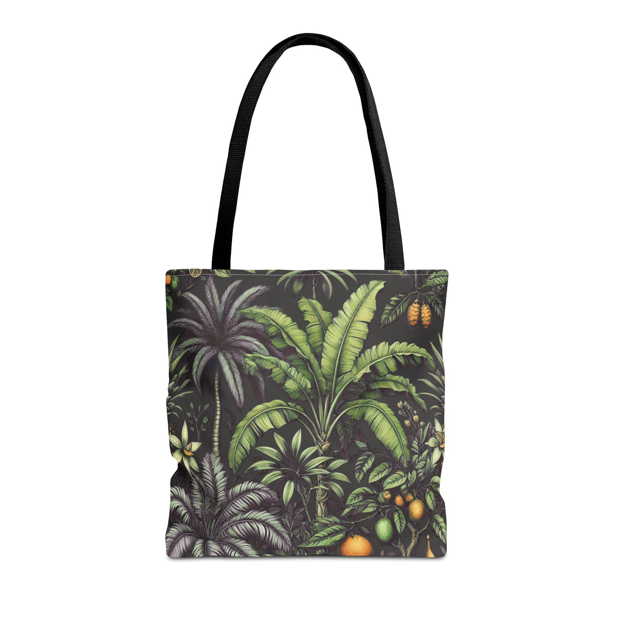 Tropical Fruit/Black Tote Bag - 3 Sizes