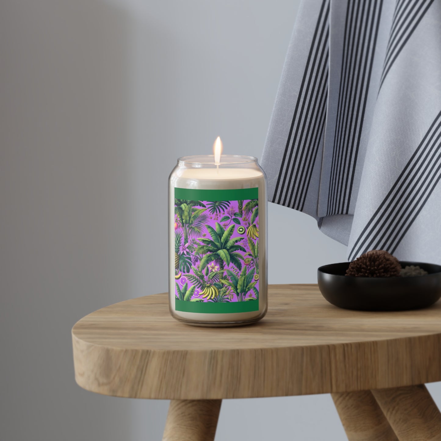 Scented Candle, 13.75oz - More Tropical Fruit, Deep Lilac/Dark Green