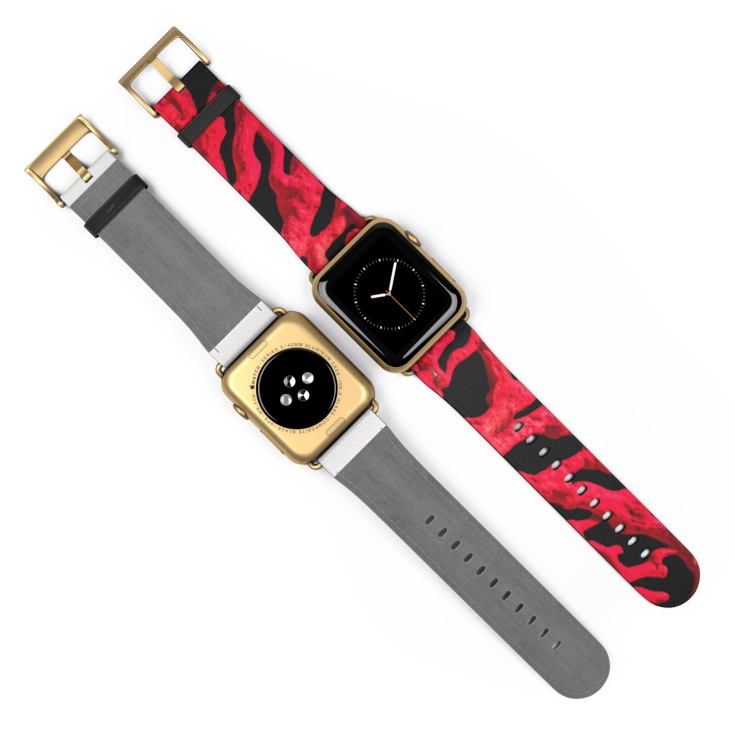 Apple Watch Band - Red Coral, black background