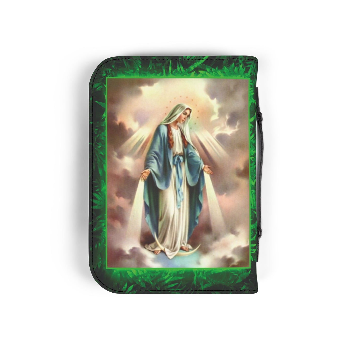 Tropical Glow Bible Cover, Our Lady of Grace / Floral Bible Protector, Christian Church Accessories