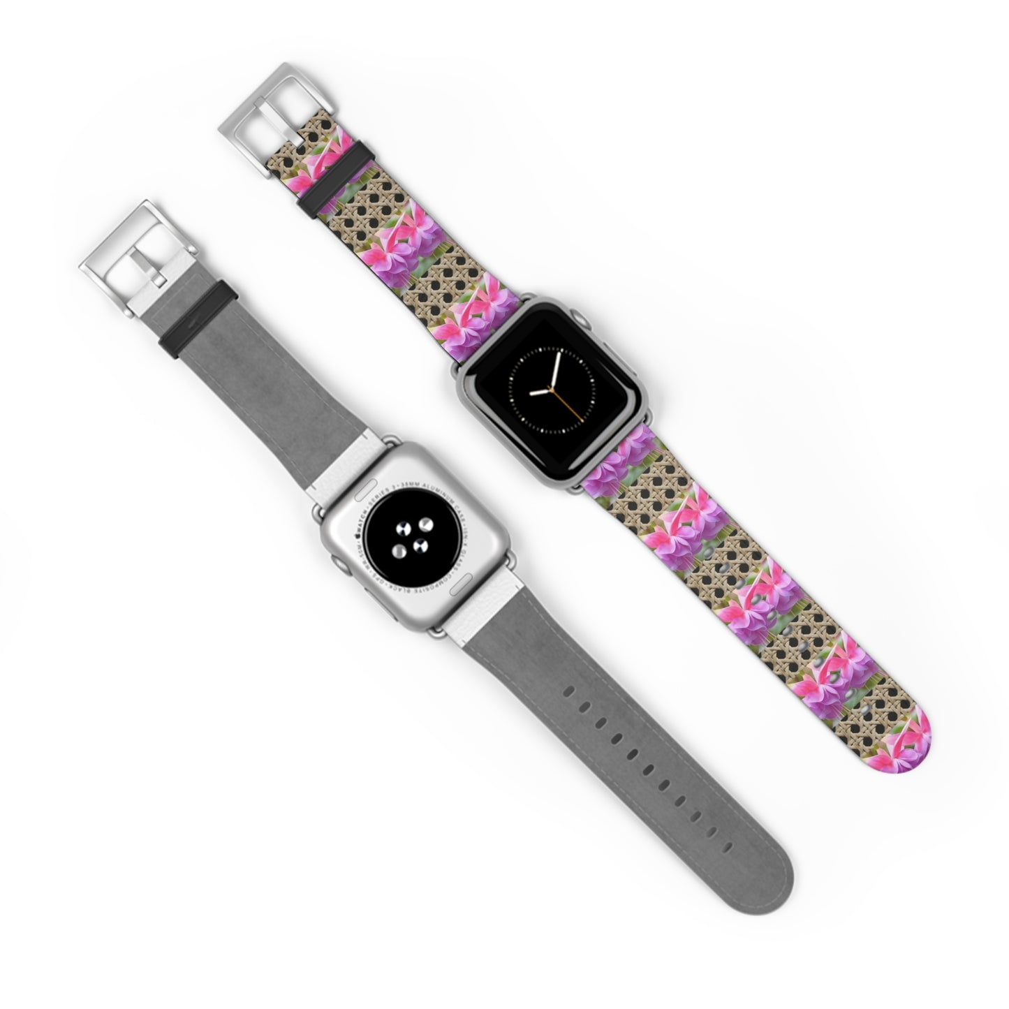 Apple Watch Band - Tropical Wicker and Two Fuchsias