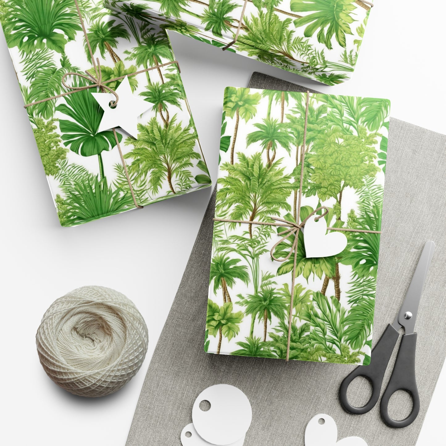 Wrapping Paper - Tropical Gift Wrap for All Occasions / 3 Sizes, 2 Finishes / Violet's Favorite Palms