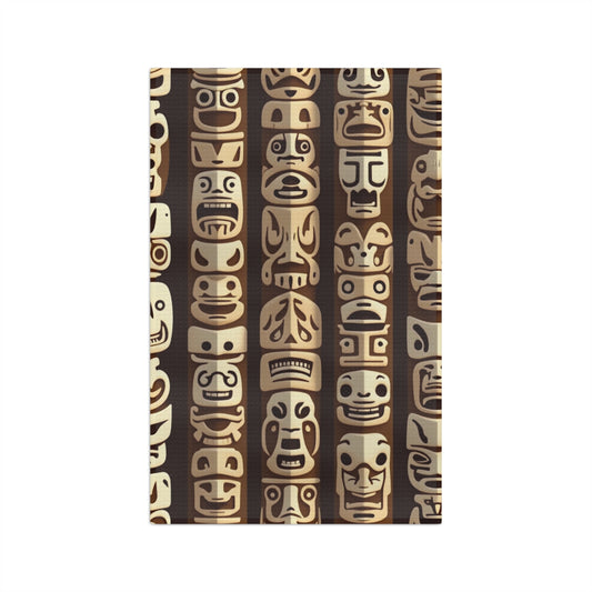 Microfiber Coffee/Tea Towel — Forgotten World Tiki Totems