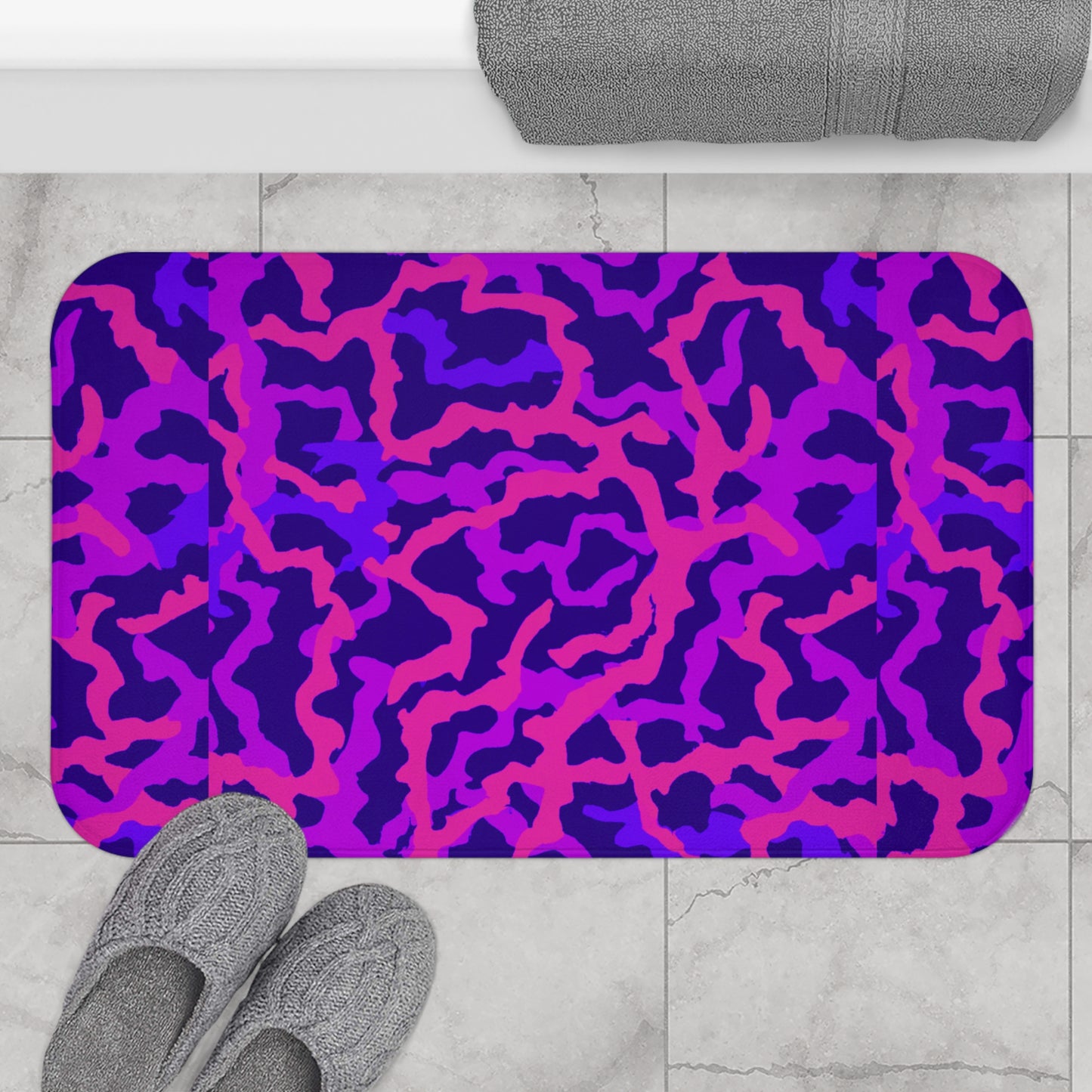 Coral Threads/Heatwave Bath Mat, 2 Sizes - Tropical Vibes for Home Decor