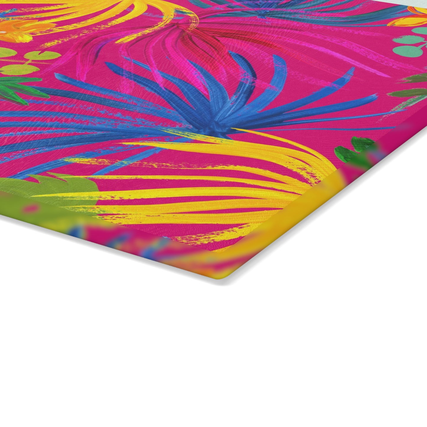 Glass Cutting Board, 2 sizes - Exotic Flora