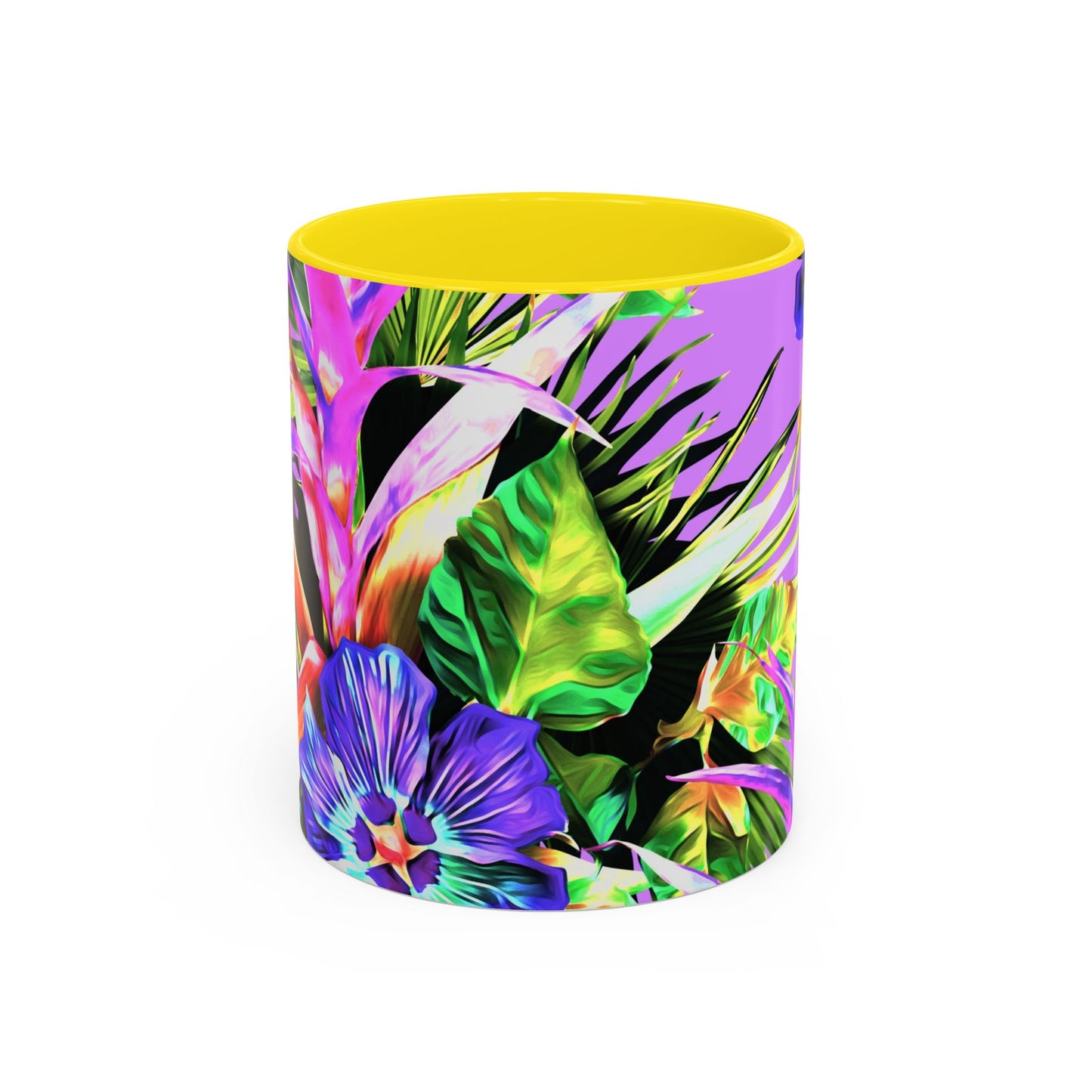 Accent Coffee Mug (11, 15oz), Plant Palooza, purple / Various Colors