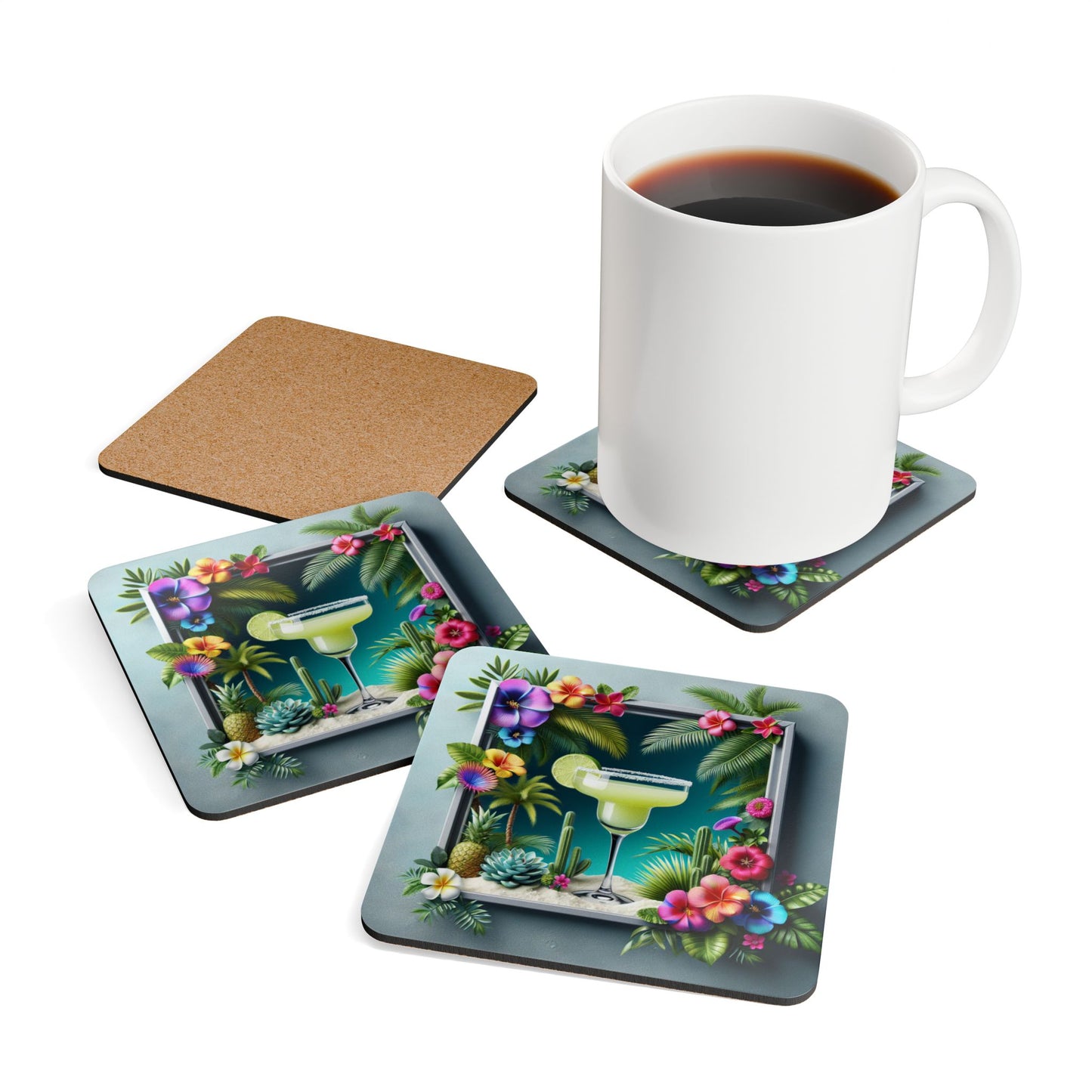 Coaster Set/4 Pieces- Tropical Margarita