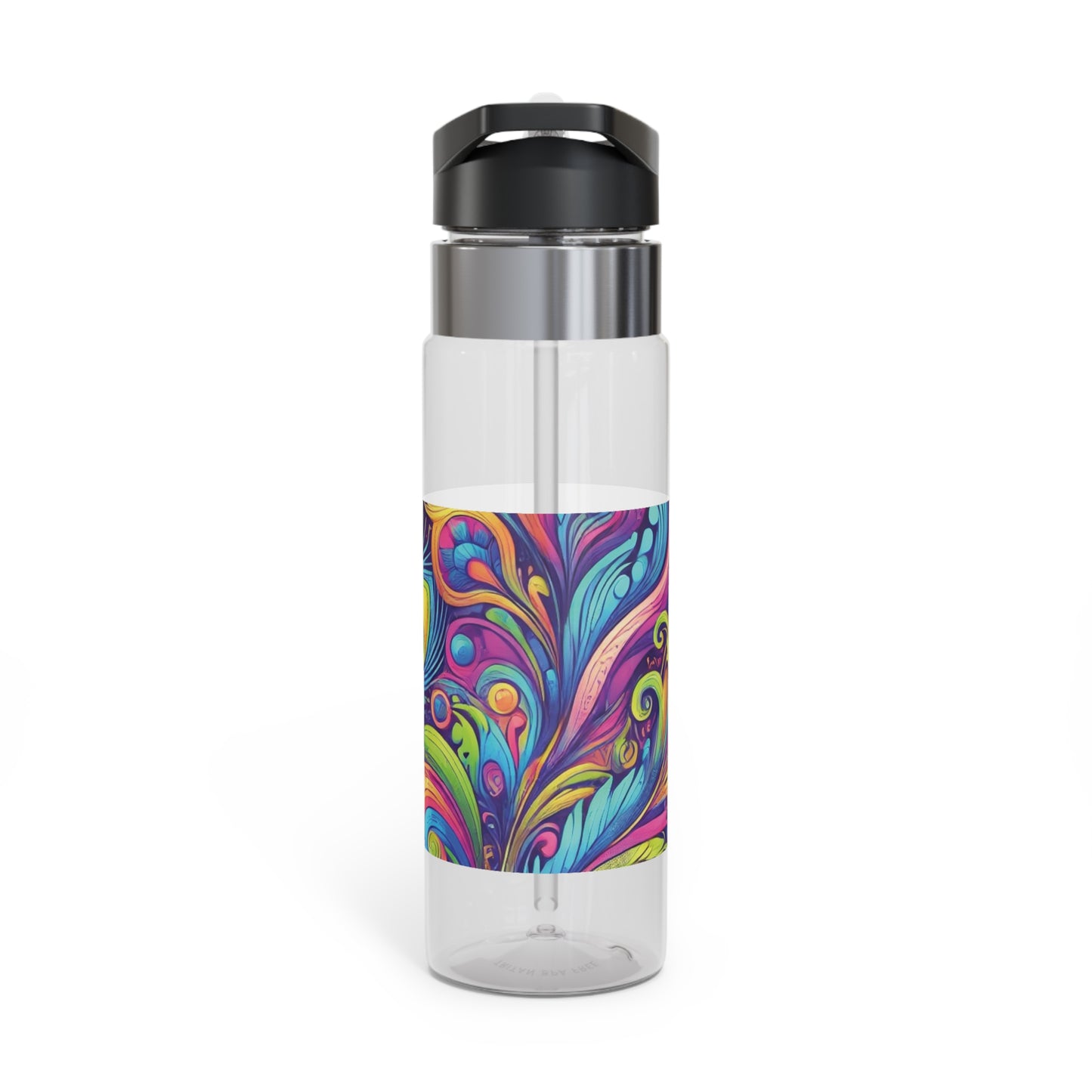 Tropical 20oz Tritan Sport Water Bottle -  Leakproof, Lightweight, BPA-Free / Feather Currents