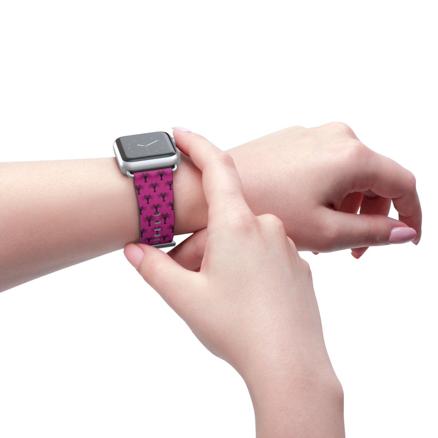 Apple Watch Band - Art Deco Palm, Repeat Pink