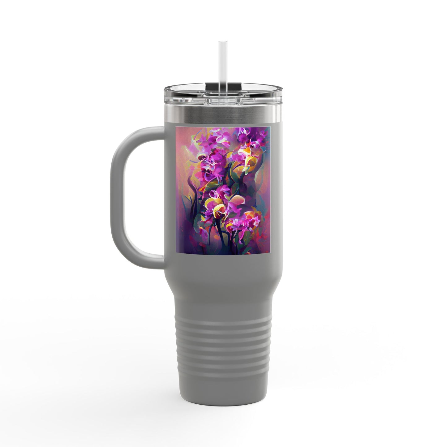 Fantasy Orchids nsulated Travel Mug - 40oz - Perfect for Outdoor Adventures