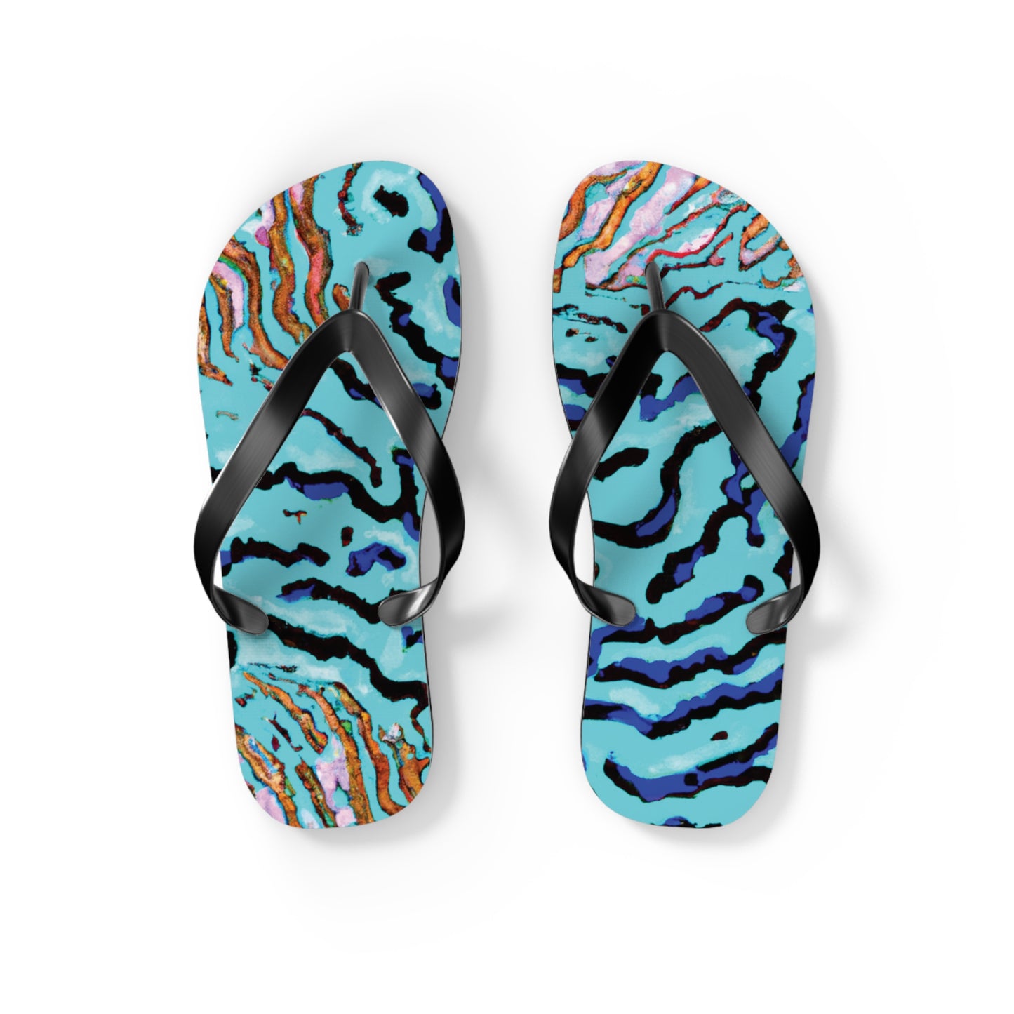 Flip Flops - Wild Coral Reef, Turquoise