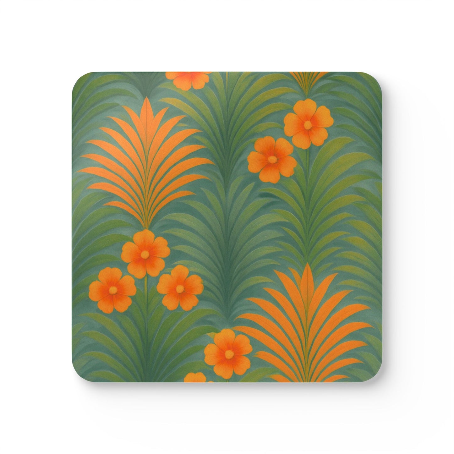 Coaster Set - Sunrise Palms/Orange