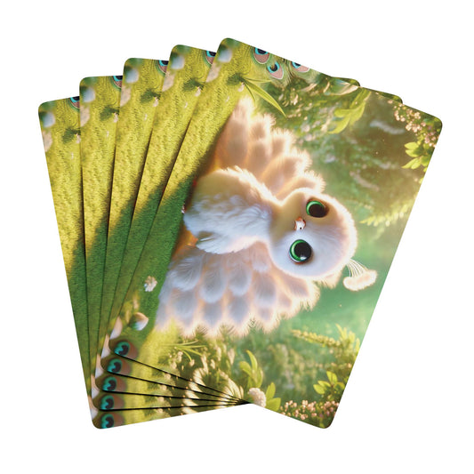 Poker Playing Cards - Baby White Peacock