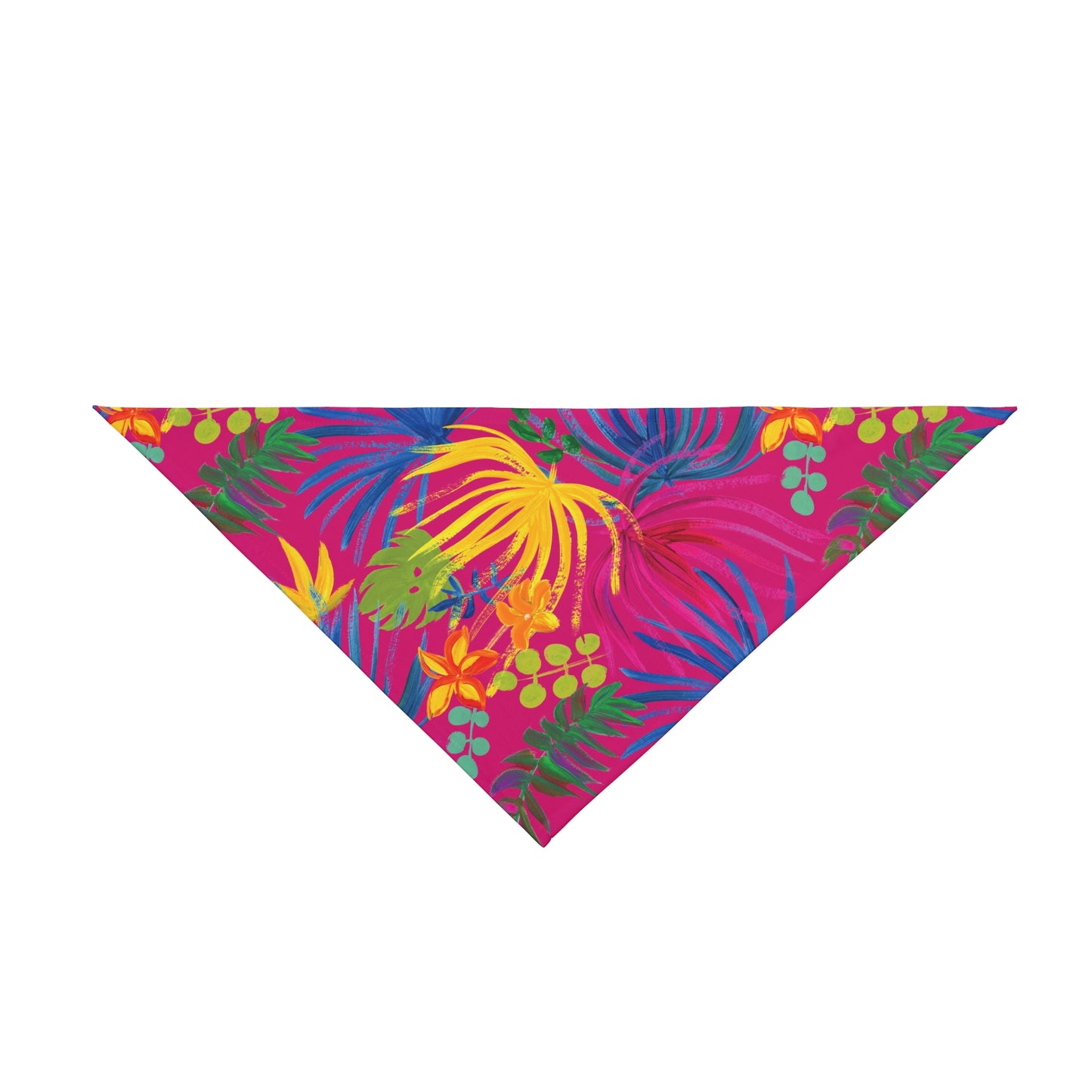 Exotic FloraTropical Pet Bandana, 2 Sizes - Stylish accessory for dogs & cats