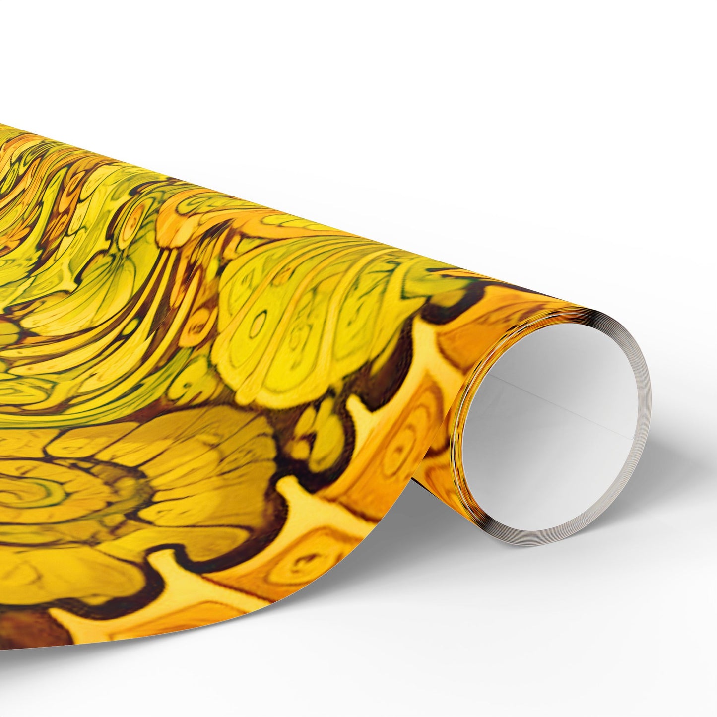 Wrapping Paper - Tropical Gift Wrap for All Occasions, 3 Sizes/2 Finishes / Seahorses, Yellow