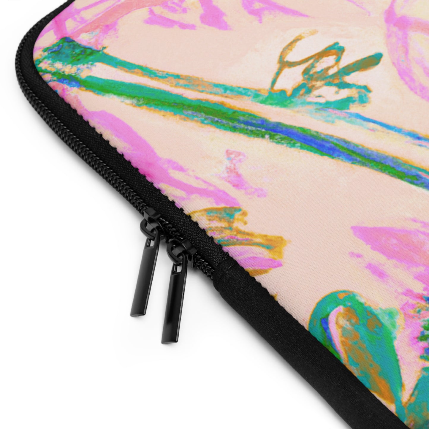 Tropical Laptop Sleeve, 5 Sizes - Perfect for Beach Lovers & Students / Tropical Doodles, Pink