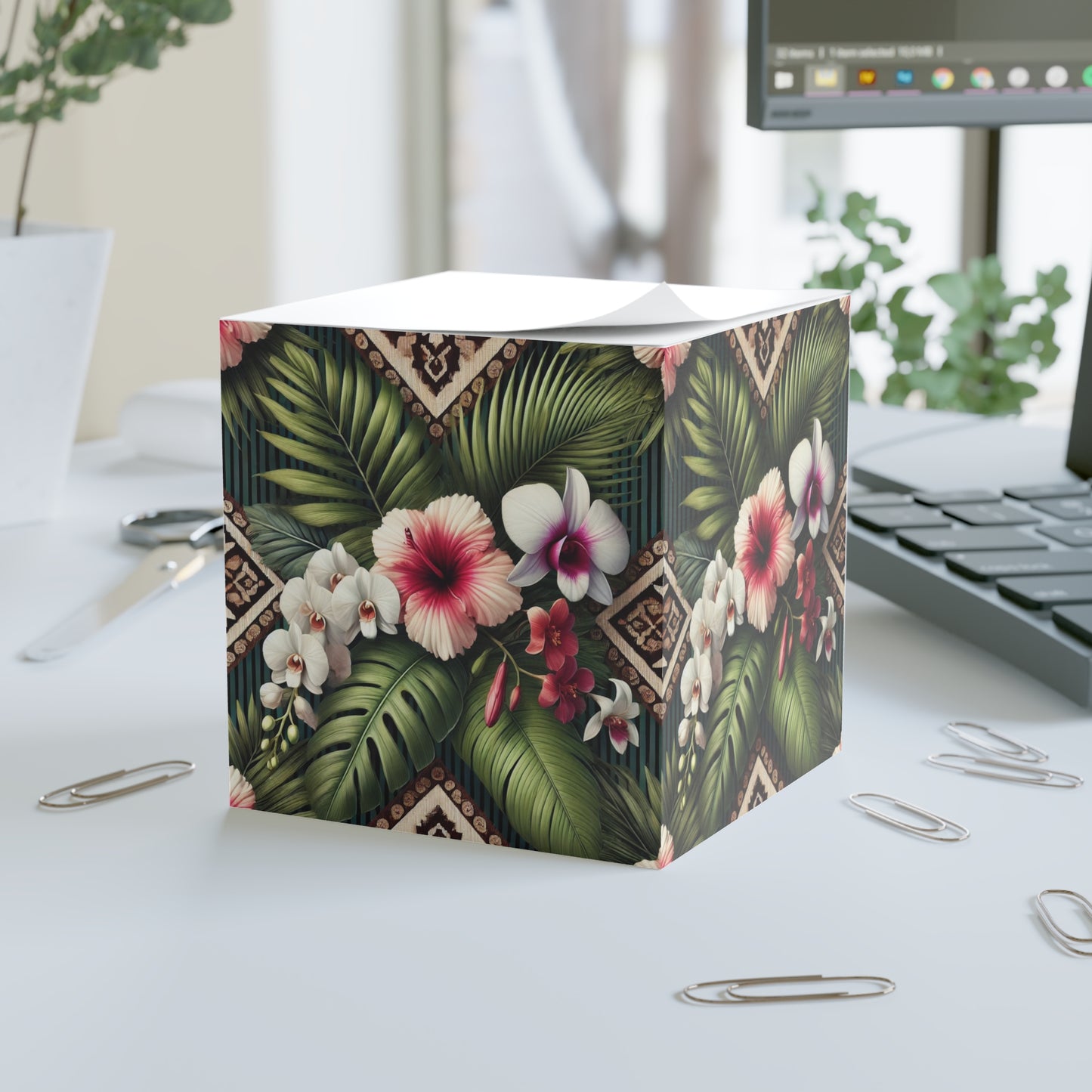 Note Cube - Tiki Orchids