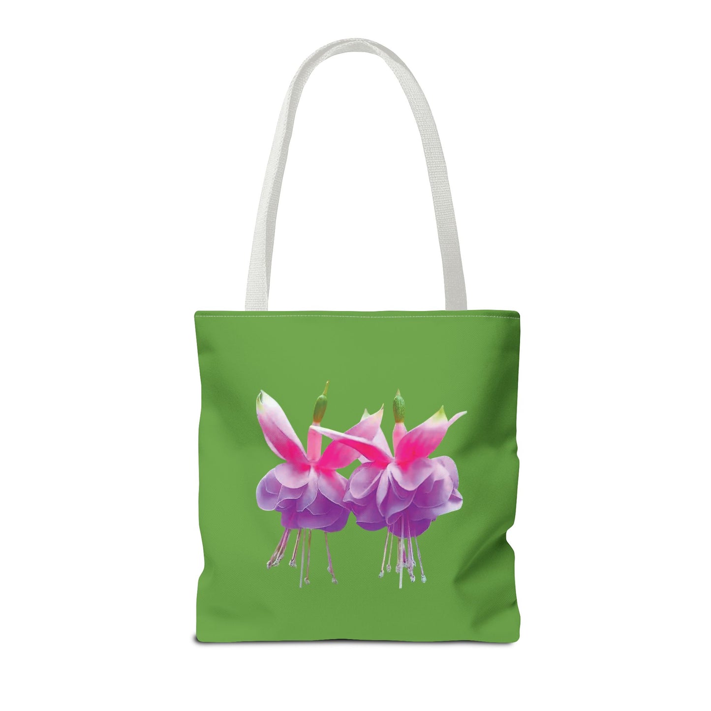 Tropical Real Two Fuchsias/Green Tote Bag - 3 Sizes