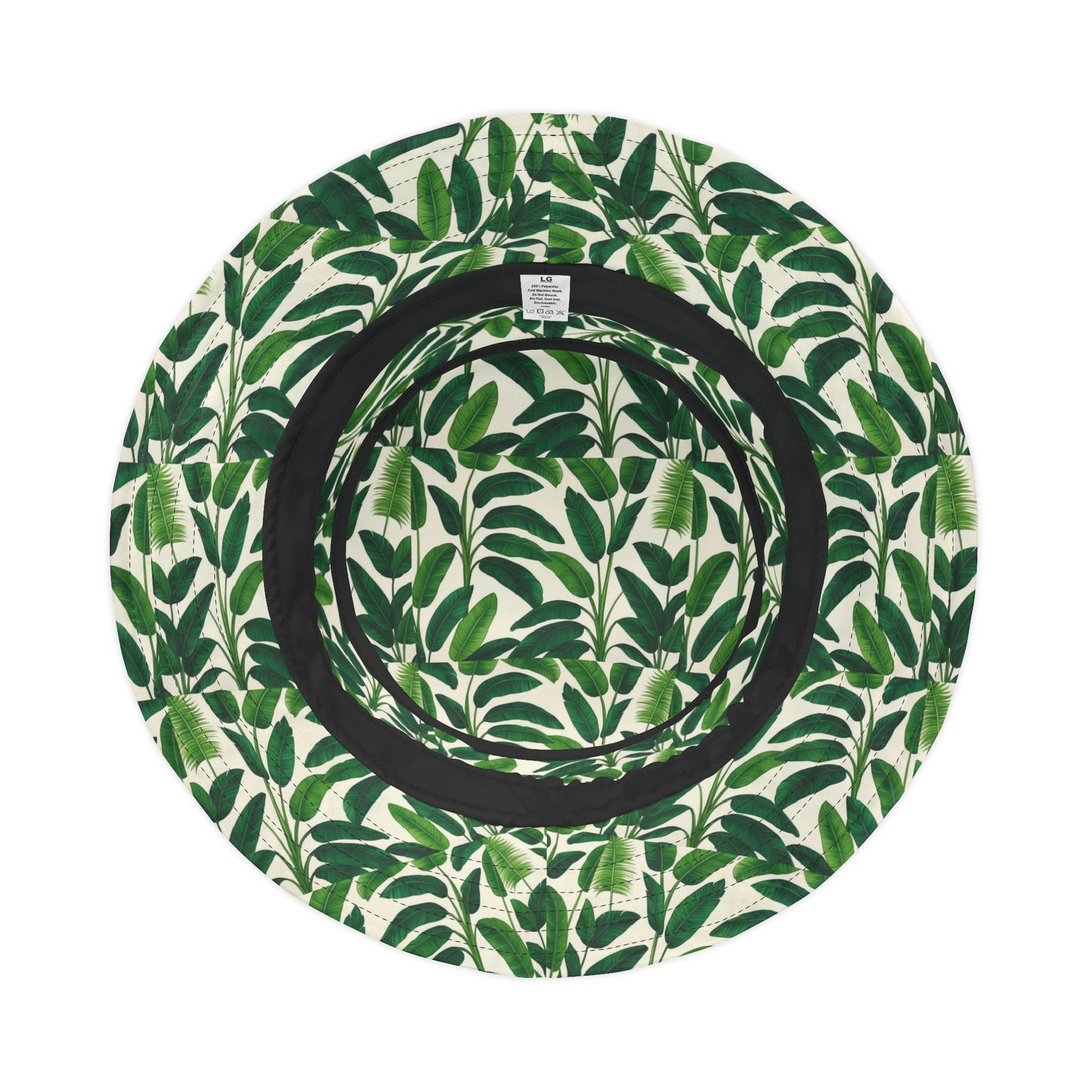 Tropical Polyester Bucket Hat, 2 Sizes - Tropical Leaves