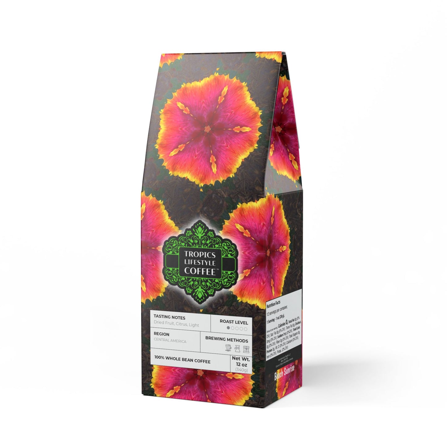 Beach Sunrise Blend™ (Light Roast) Specialty Grade Craft Coffee / Hibiscus Kaleido