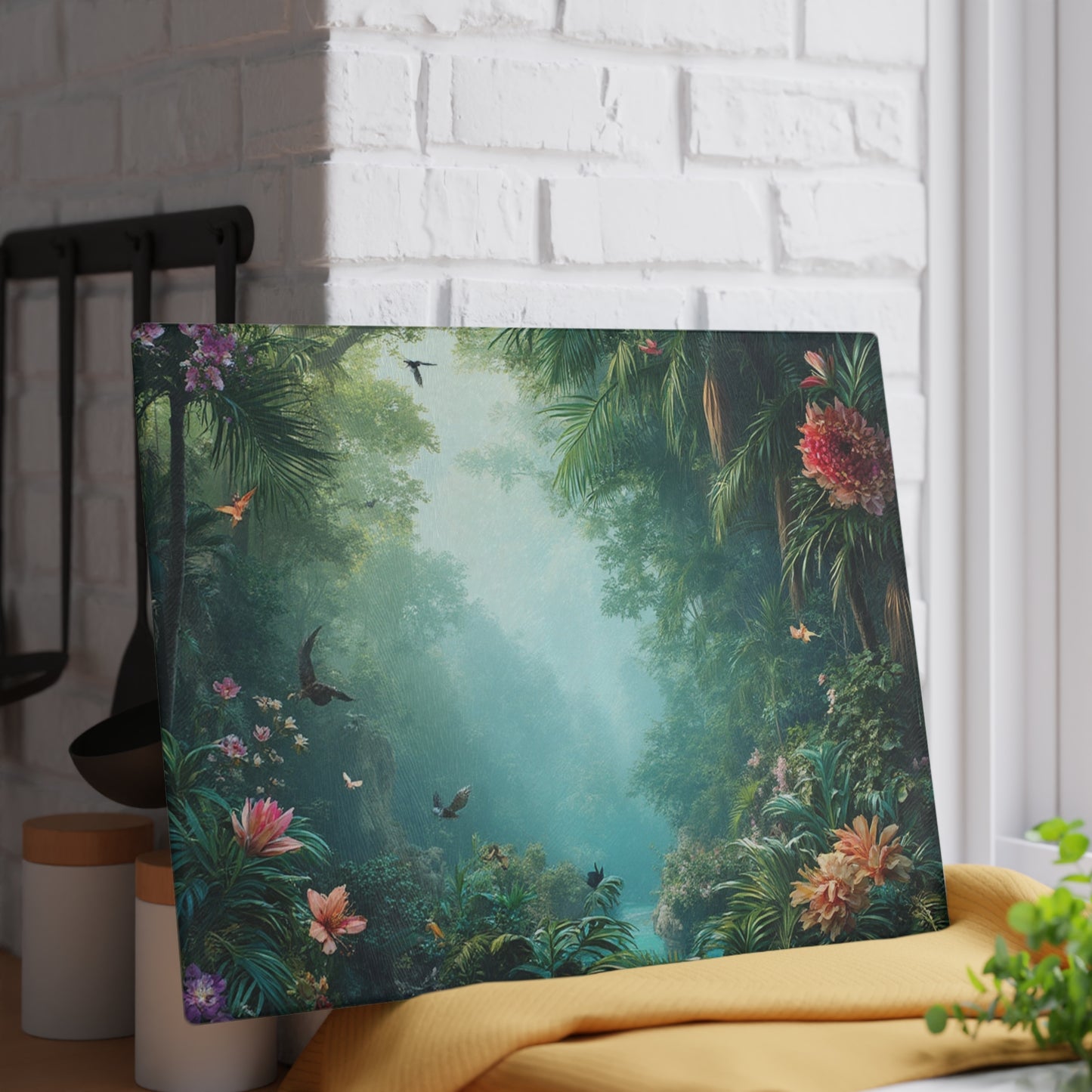 Glass Cutting Board, 2 sizes - Another Day in Paradise