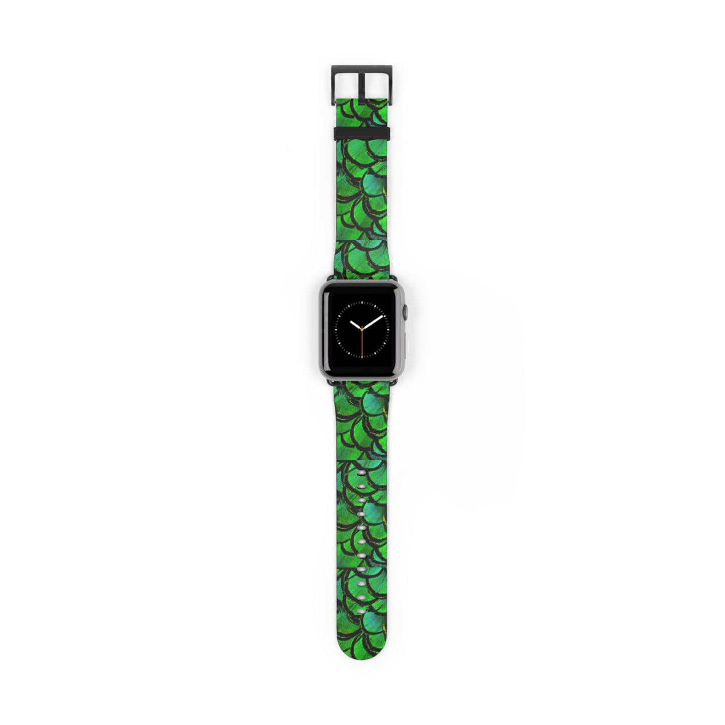 Apple Watch Band - Green Peacock Feathers