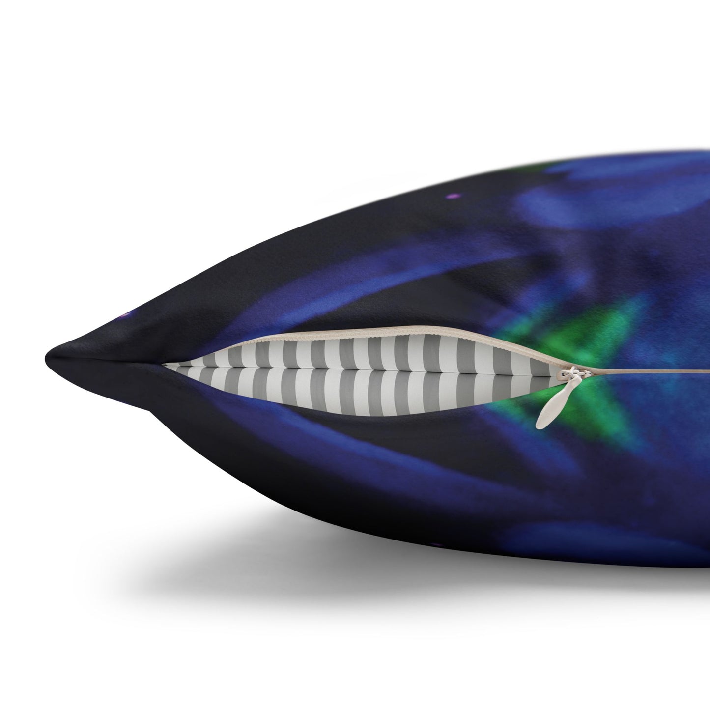 Faux Suede Square Pillowcase - Neon Parrots at Night