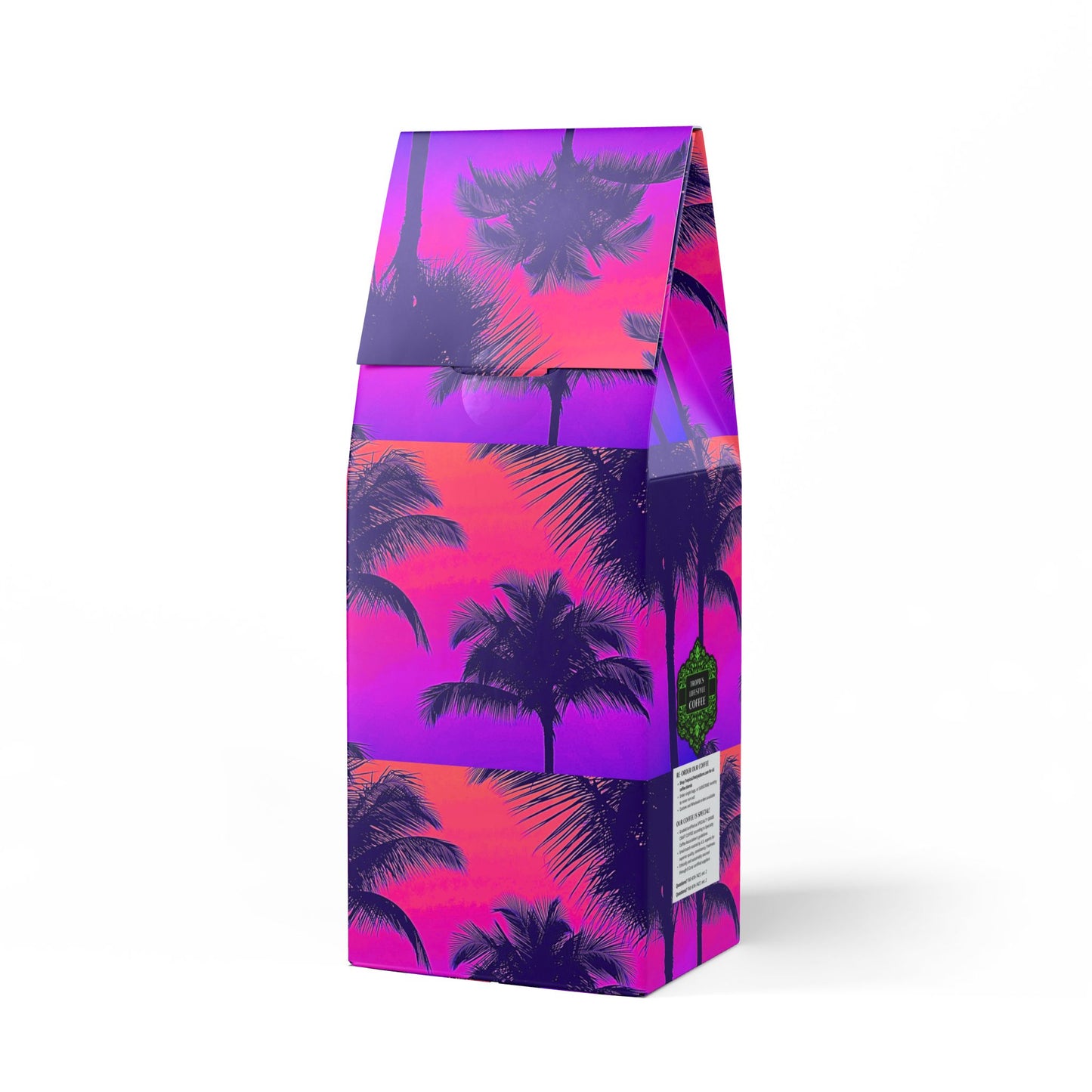 Black Coral Blend™ (Dark French Roast) Specialty Grade Craft Coffee / Palm Glow, Pop