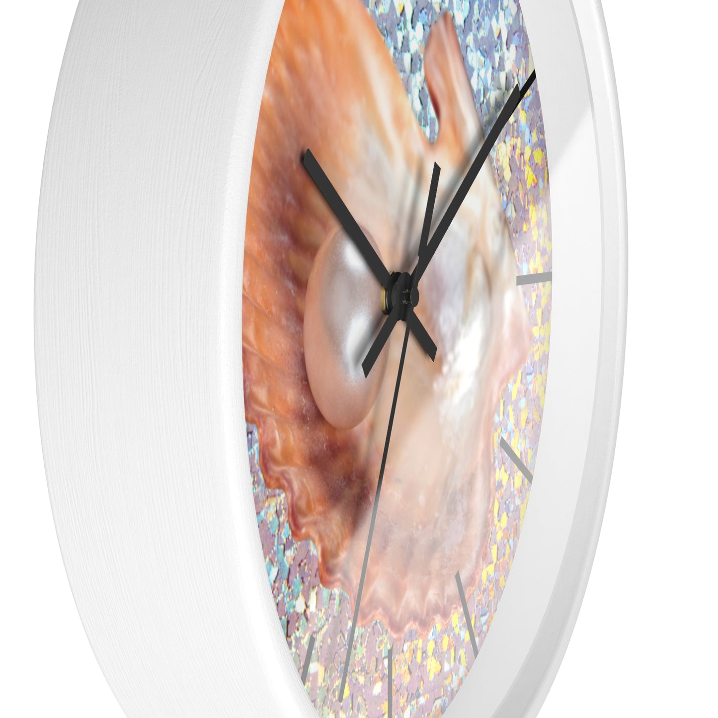 Wall Clock, Disco Peach Pearl Oyster, Hands/Base Variants