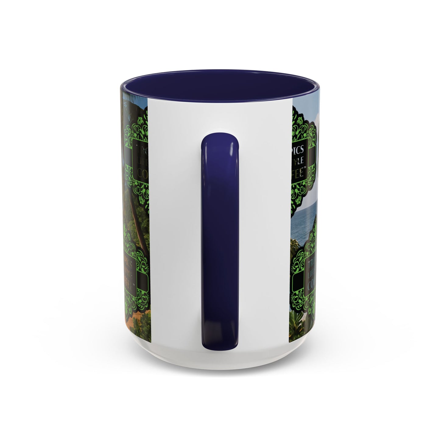 Accent Coffee Mug (11, 15oz), 8 Colors - Tropics Lifestyle Coffee, Meet You There