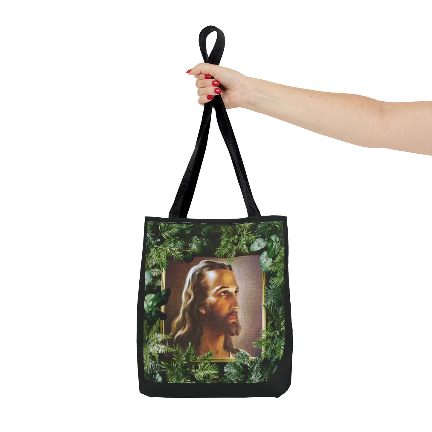 Religious Head of Christ Tropical Tote Bag - 3 Sizes