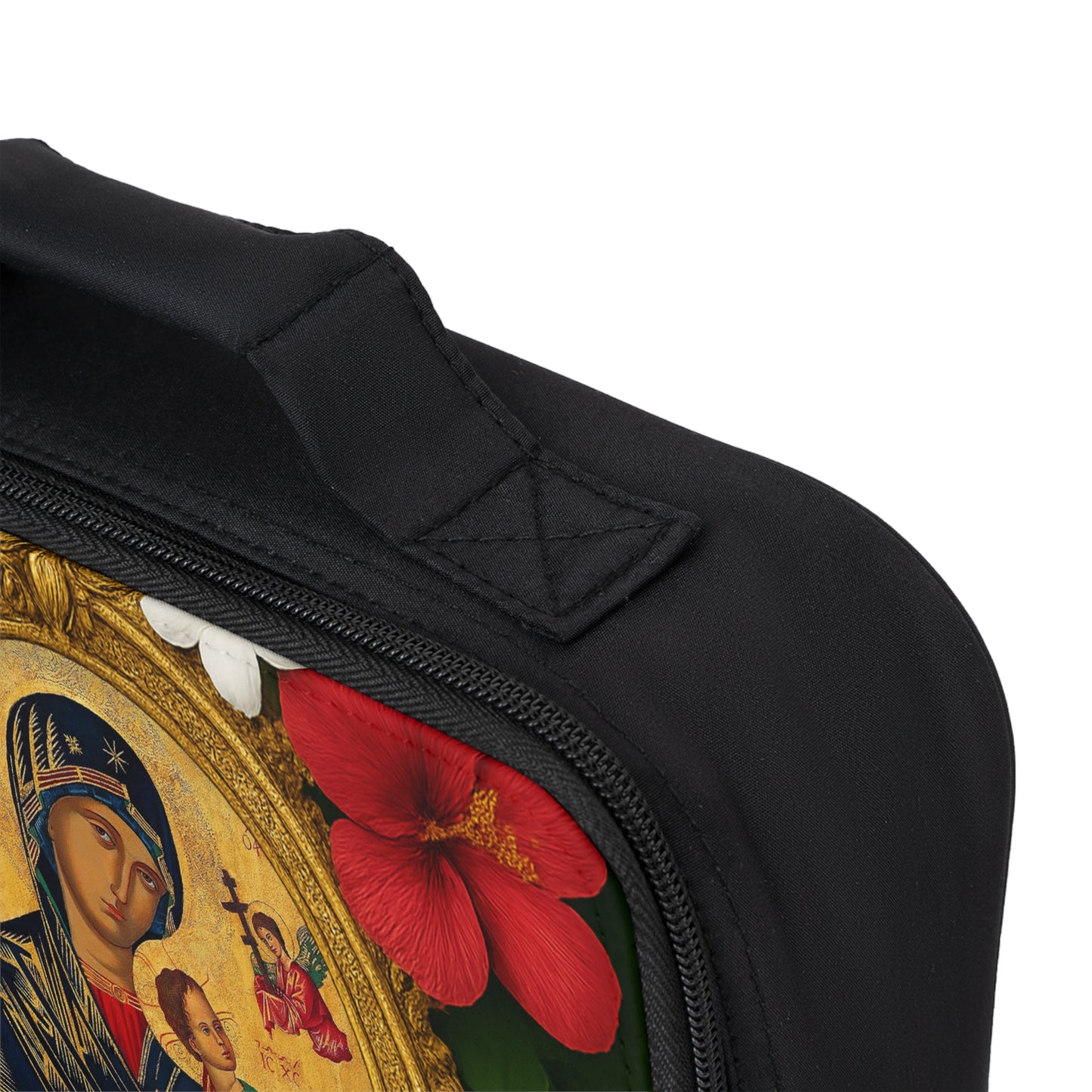 Religious Lunch Bag/Our Lady of Perpetual Help - Eco-Friendly Insulated Tote, Adult and Child Lunchbox / Perfect for Picnics, Beach Outings