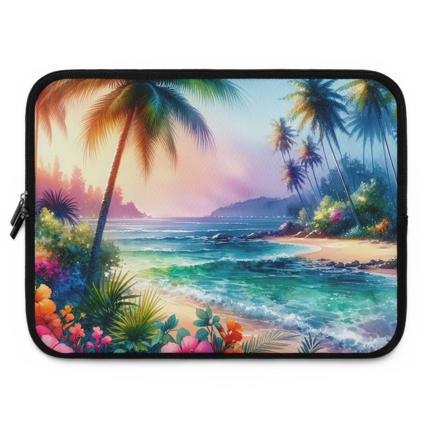 Tropical Laptop Sleeve, 5 Sizes - Perfect for Beach Lovers & Students / Bay of Peace