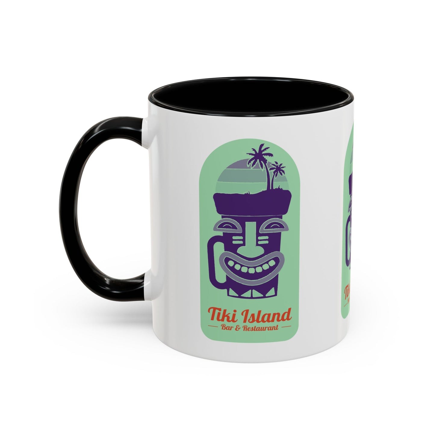 Tiki Island Accent Coffee Mug - Fun Tropical Drinkware for Beach Vibes, green