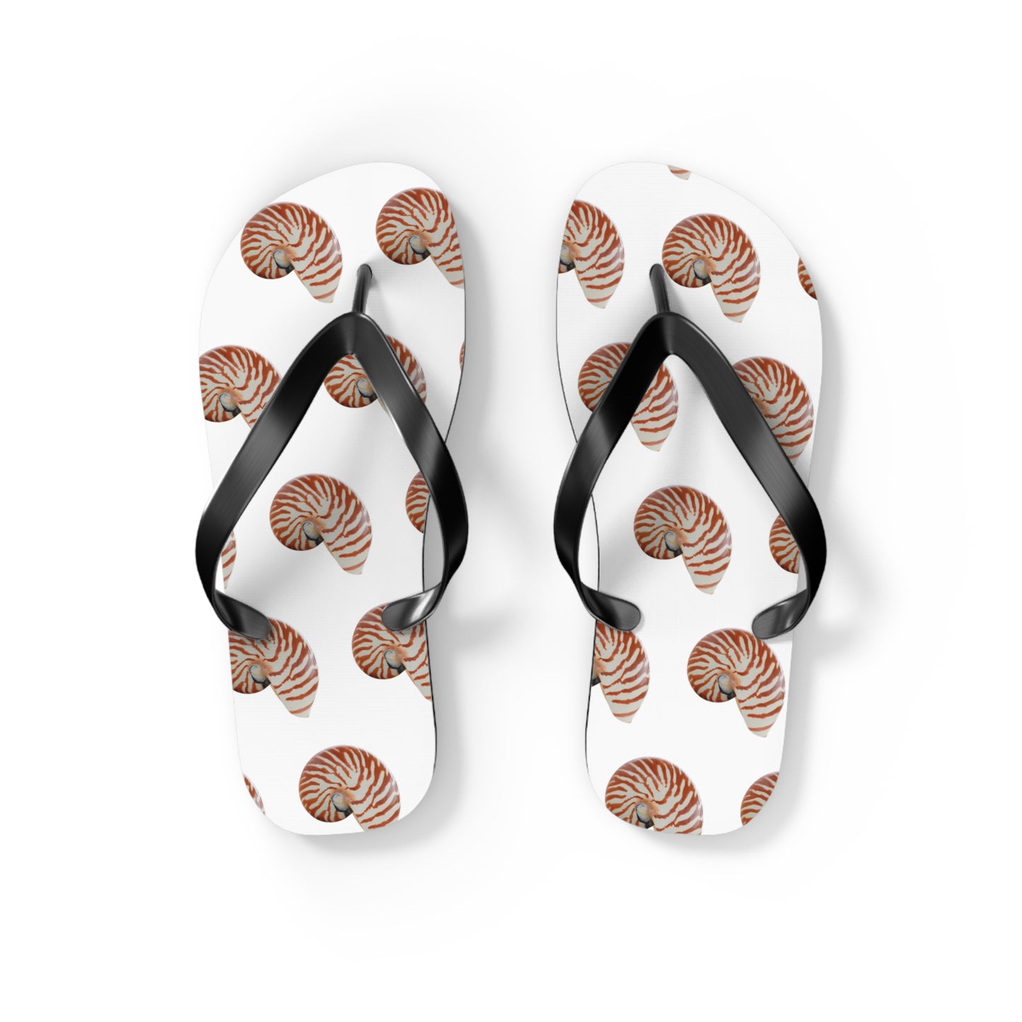 Flip Flops - Tiger Stripe Nautilus Shell