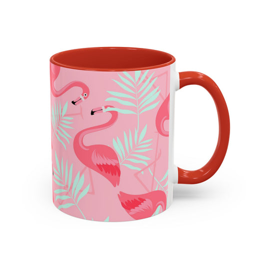 Copy of Accent Coffee Mug (11, 15oz), Hawaiian Flowers / Various Colors