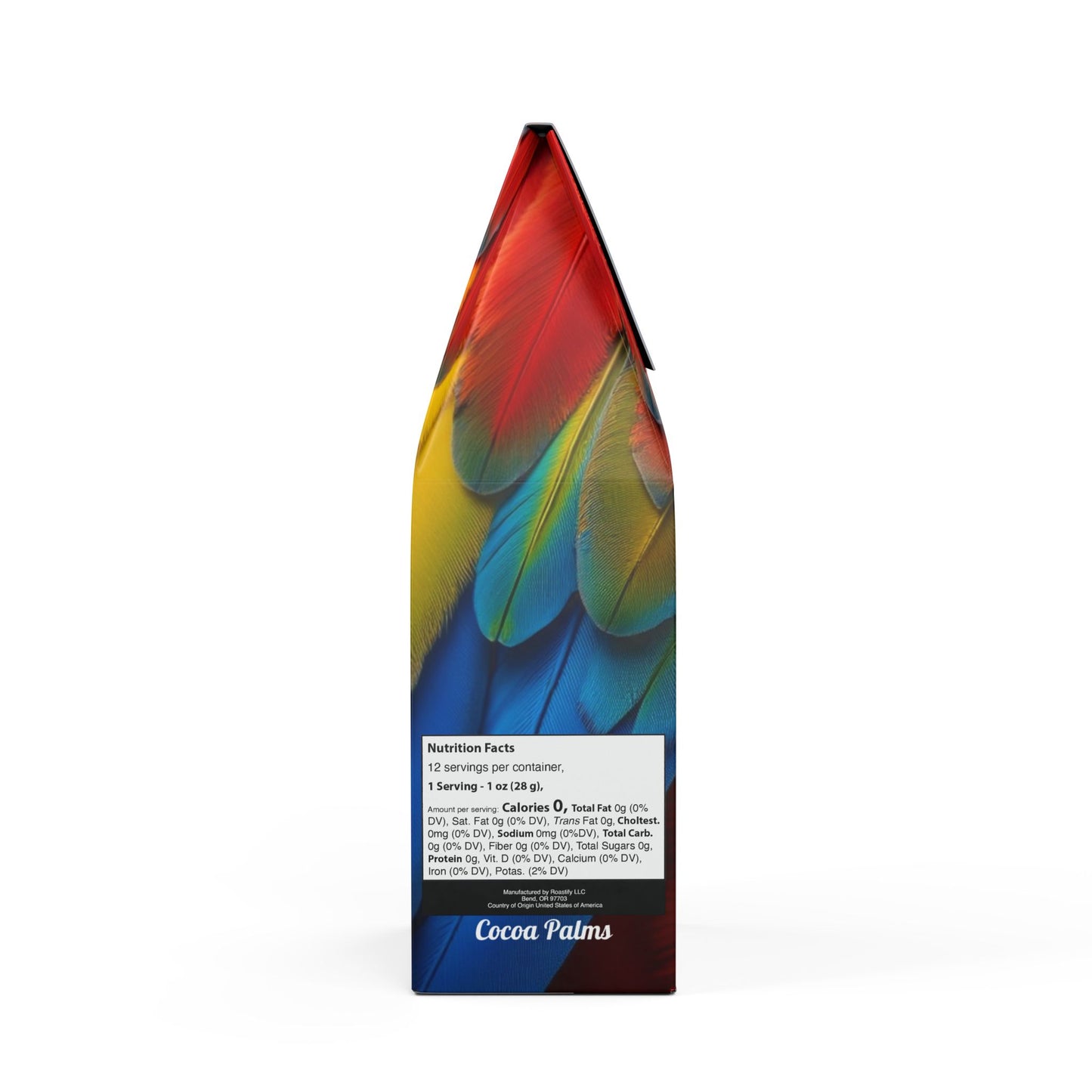 Cocoa Palms Blend™ (Medium-Dark Roast) Specialty Grade Craft Coffee / Parrot Macaw Feathers