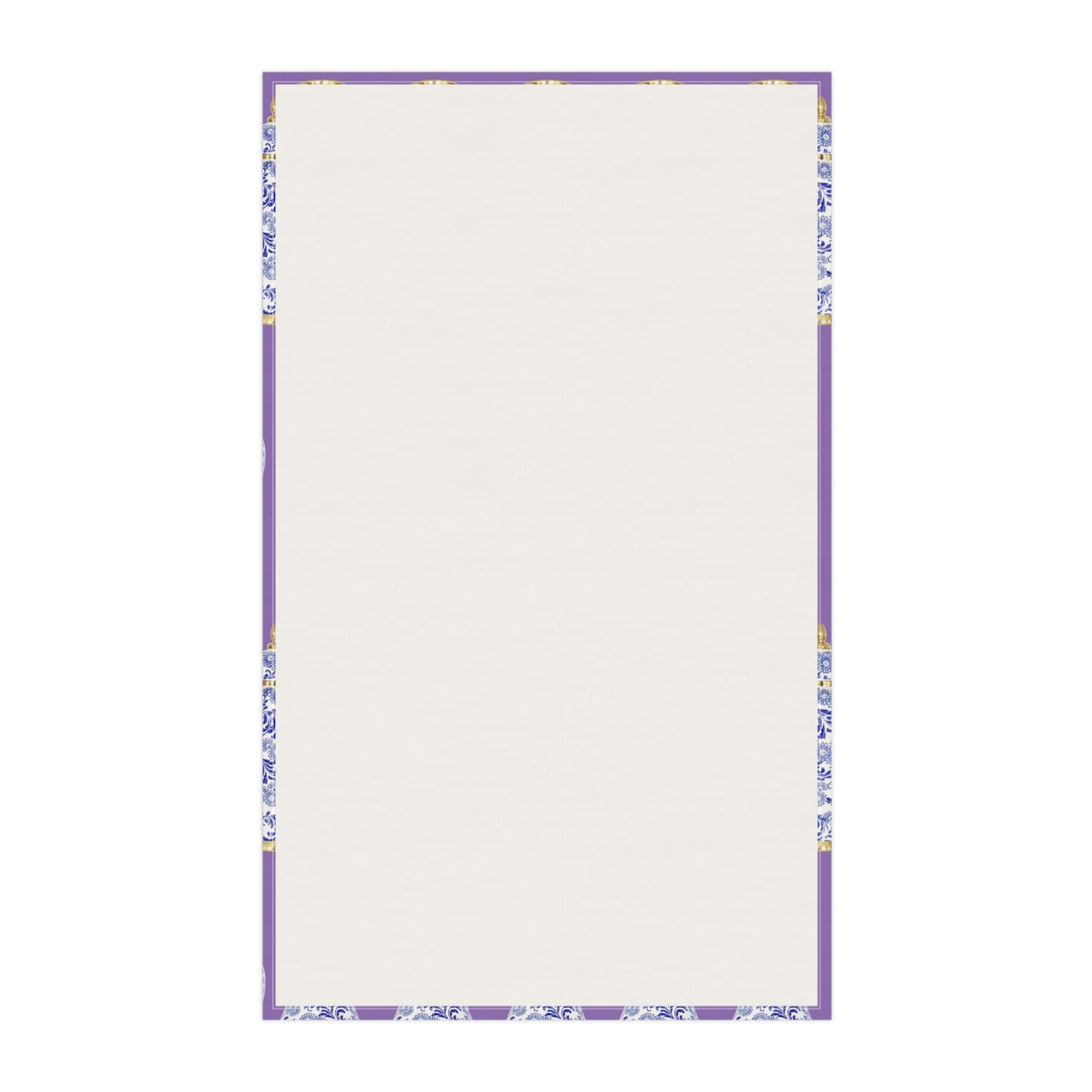 Copy of TeaTowels (cotton, poly), Blue and Gold Ginger Jar repeat light purple
