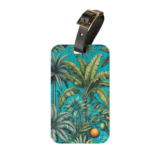 Luggage Tag - Tropical Fruit, Turquoise