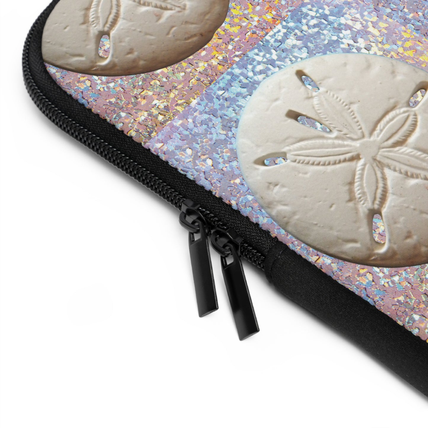 Tropical Laptop Sleeve, 5 Sizes - Perfect for Beach Lovers & Students / Disco Sand Dollar, Repeat