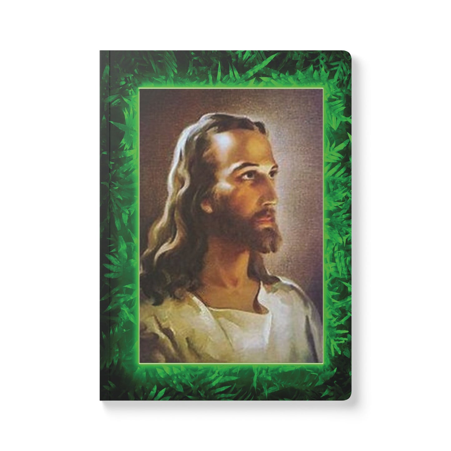 Religious Softcover Journal - Tropical Glow Head of Christ