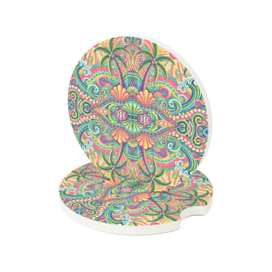 Soapstone Car Coaster - Kaleido Bay