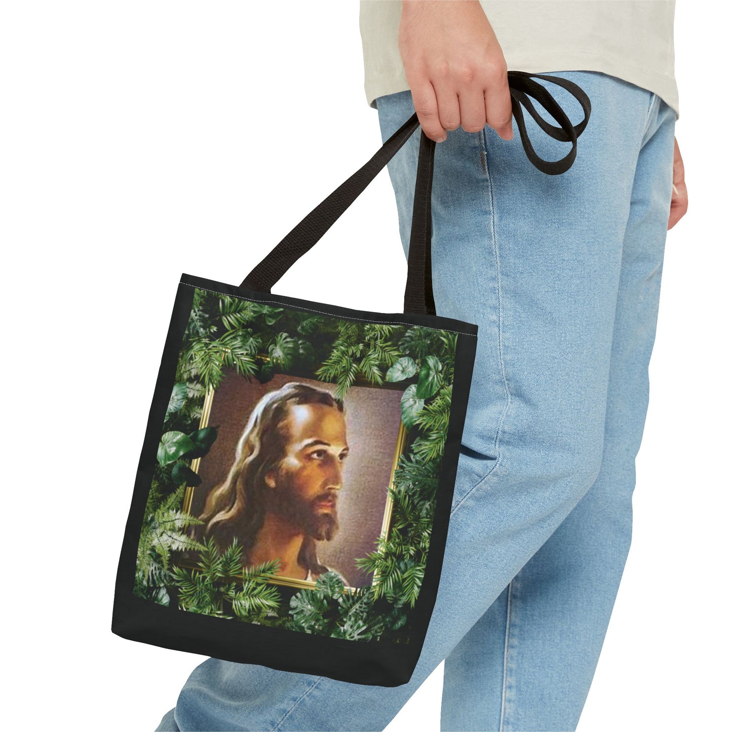 Religious Head of Christ Tropical Tote Bag - 3 Sizes