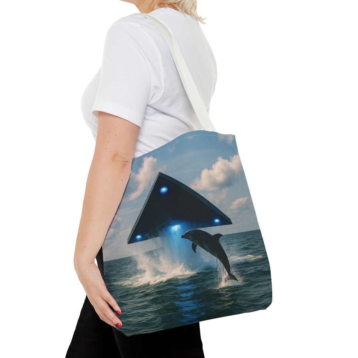 UFO and Dolphiin Tote Bag - 3 Sizes