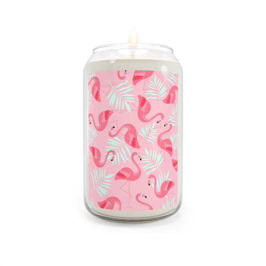 Scented Candle, 13.75oz - Flamingo and White Palms